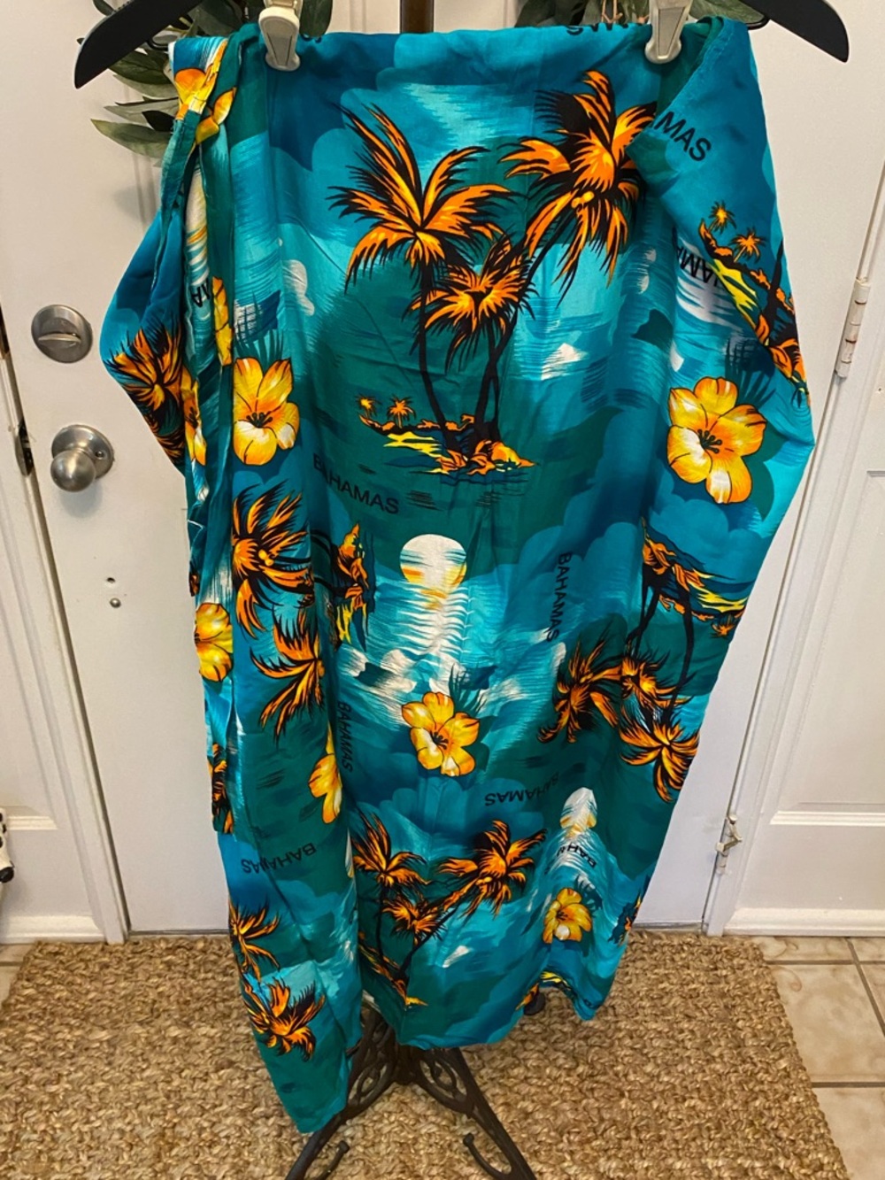 Colorful Tropical Beach Sarong Beach Coverup Swim Coverup OS